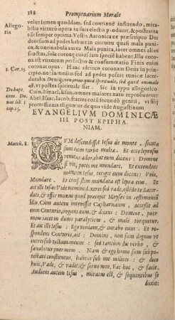 Evangelivm Domenicae III. Post Epiphaniam.