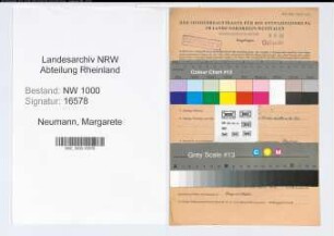Entnazifizierung Margarete Neumann, geb. 03.04.1891 ()
