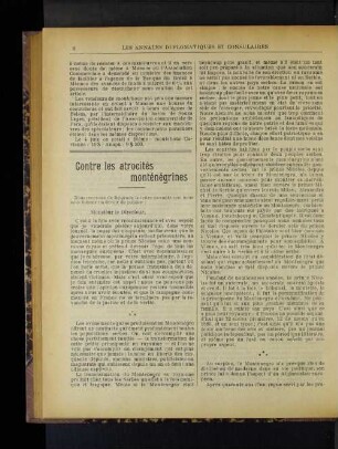 Contre les atrocités monténégrines