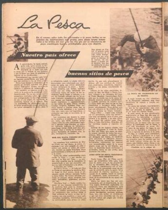 La pesca : Nuestro país ofrece buenos sitios de pesca