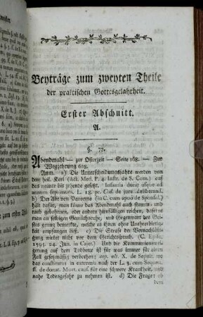 Beyträge zum zweyten Theile der praktischen Gottesgelahrheit.