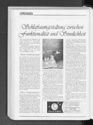 Schlafraumgestaltung zwischen Funktionalität und Sinnlichkeit