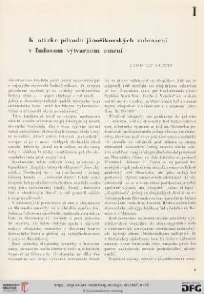 K otázke pôvodu jánošíkovských zobrazení v l'udovom výtvarnom umení