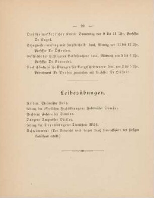 20, Leibesübungen