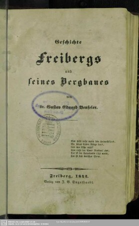 Geschichte Freibergs und seines Bergbaues
