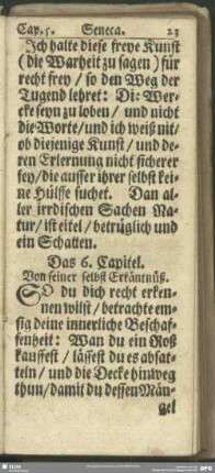 Das 6. Capitel. Von seiner selbst Erkäntnüß