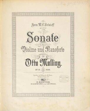 Sonate für Violine und Pianoforte : op. 57