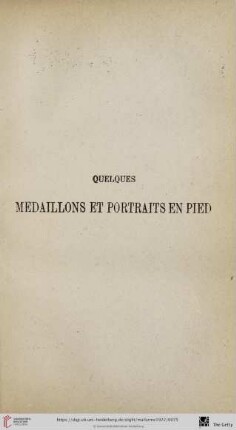 Quelques médaillons et portraits en pied