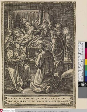 Flete viri lachrymis que viam laxate vocatis, hoc iubare extincto dirus mundo ingruei horror; [Tod der Maria]