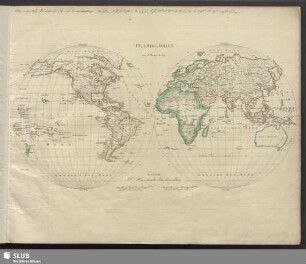 Planiglobien mit einer historisch-geographischen Uebersicht der ganzen Erde