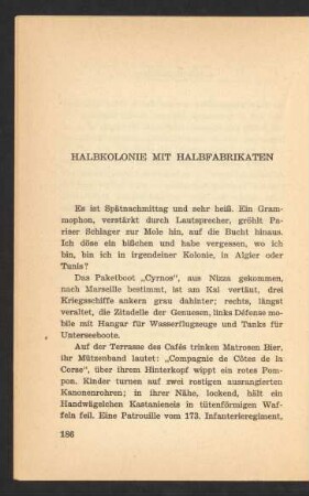 Halbkolonie Mit Halbfabrikaten