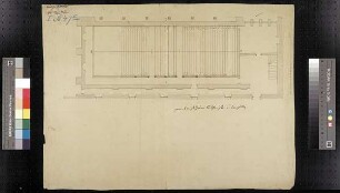 Grundriss des Ballhauses mit Einteilung des Platzes [Ausfertigung]