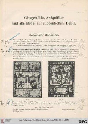 Schweizer Scheiben (Nr. 161-188)