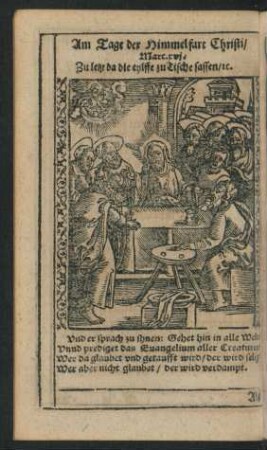 Am Tage der Himmelfart Christi/ ...