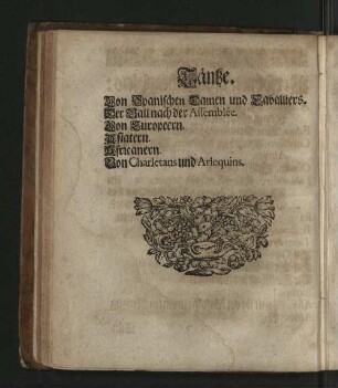 [Täntze. - Veränderungen des Schau-Platzes.]
