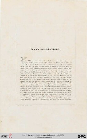 Deutschmeister'sche Tischuhr
