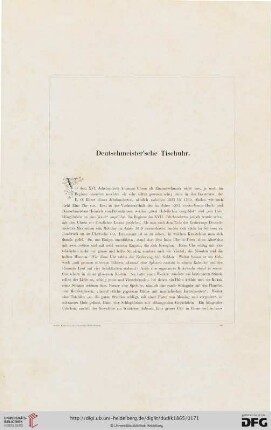 Deutschmeister'sche Tischuhr