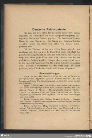 Deutsche Reichspatente