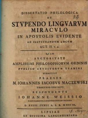 Dissertatio philologica de stvpendo lingvarvm miracvlo in apostolis evidente