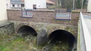 Erlenbach-Brücke (Brücke); Friedrichsdorf, Köpperner Straße, Erlenbach