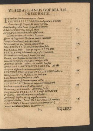 VI. Sebastianus Goebelius Dresdensis.