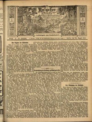 Ausgabe vom Sonntag, den 24. August 1913.