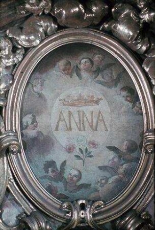 Auszug mit dem bekrönten Namenszug der heiligen Anna