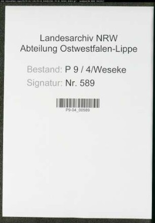 Namensverzeichnis Weseke, Todesfälle