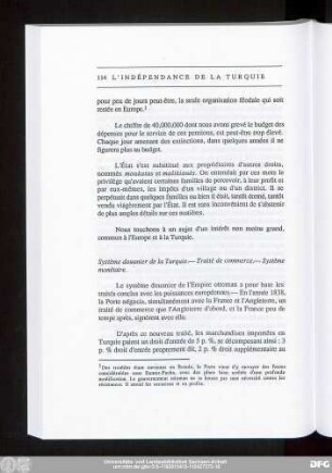 Système douanier de la Turquie.—Traité de commerce.—Système monétaire.