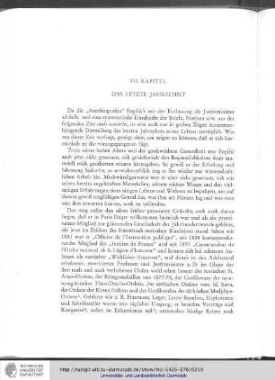 VII. Kapitel: Das letze Jahrzehnt