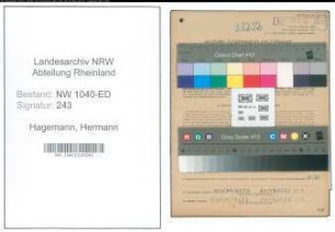 Entnazifizierung Hermann Hagemann , geb. 19.02.1898 (Schulleiter)