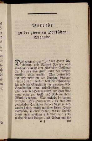 Vorrede zu der zweyten Deutschen Ausgabe. - Zu der dritten deutschen Ausgabe.