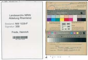Entnazifizierung Heinrich Frede , geb. 28.12.1893 (Landesobersekretaer)