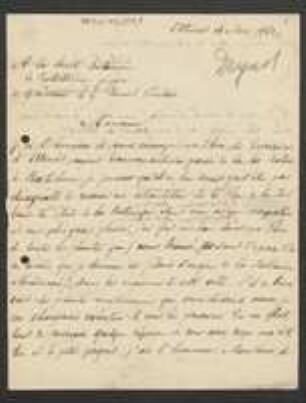 Brief von Pieter Marie Eduard Gevers Deynoot an Emanuel G. Hänsel