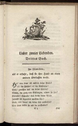 Lieder zweier Liebenden. Drittes Buch.