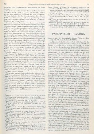 Systematische Theologie