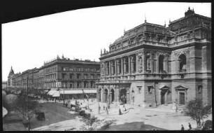 Budapest. Andrássy-Straße mit der Oper : Budapest. Andrássy-Straße und Königliche Oper (1875-1884; Miklós Ybl)