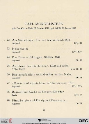 Carl Morgenstern (Nr. 72 - 170)
