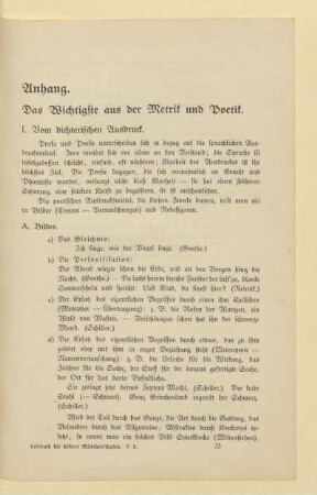 Anhang. Das Wichtigste aus der Metrik und Poetik