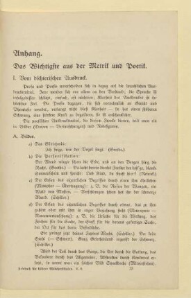 Anhang. Das Wichtigste aus der Metrik und Poetik