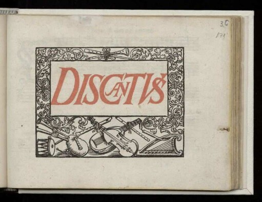 Opus decem missarum quatuor vocum. Discantus