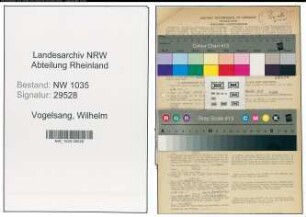 Entnazifizierung Wilhelm Vogelsang , geb. 18.10.1899 (Bergbeamter)