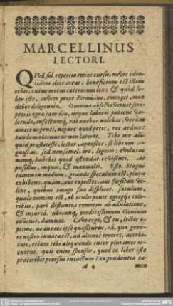 Marcellinus Lectori