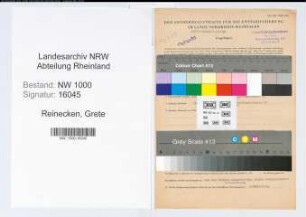 Entnazifizierung Grete Reinecken, geb. 28.03.1900 ()