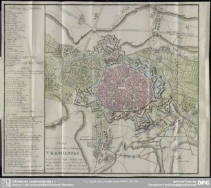 Plan der franzoesischen Festung Valenciennes