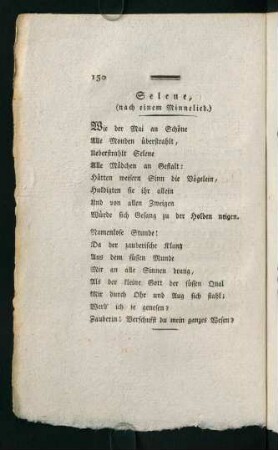 150, Selene. Nach einem Minnelied