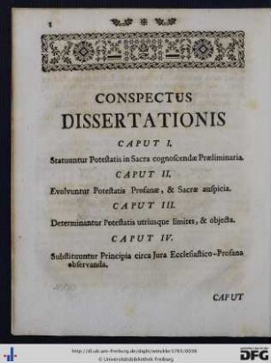 Conspectus Dissertationis.