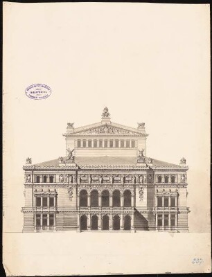 Theater-Entwürfe: Theater: Vorderansicht