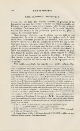 XXIII. Economie domestique