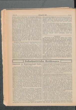 Schulelend im Regierungsbezirk Cassel : [Schulpolitische Zeitfragen]